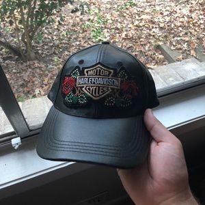 Vintage Harley Davidson Leather Hat